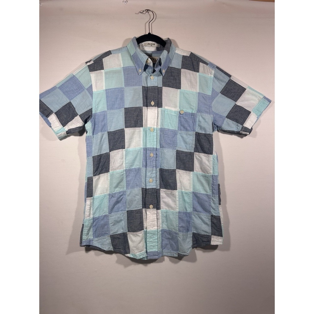 Orvis Madras Shirt Mens Medium Plaid Cotton Preppy Coastal Button Front